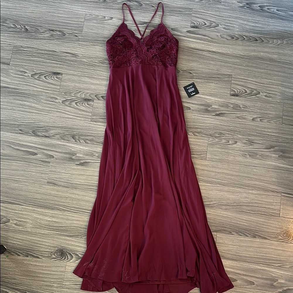 Merlot Lace Maxi Dress